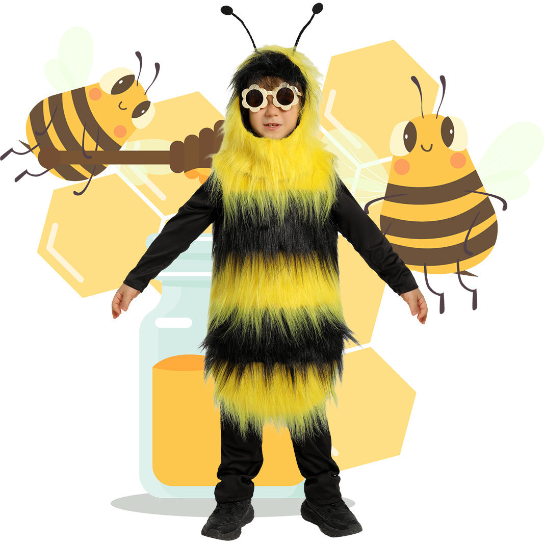 Vêtements de cosplay pour enfants, spectacle d'Halloween, rôle d'abeille animale