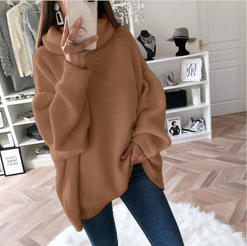 Pull à col roulé uni