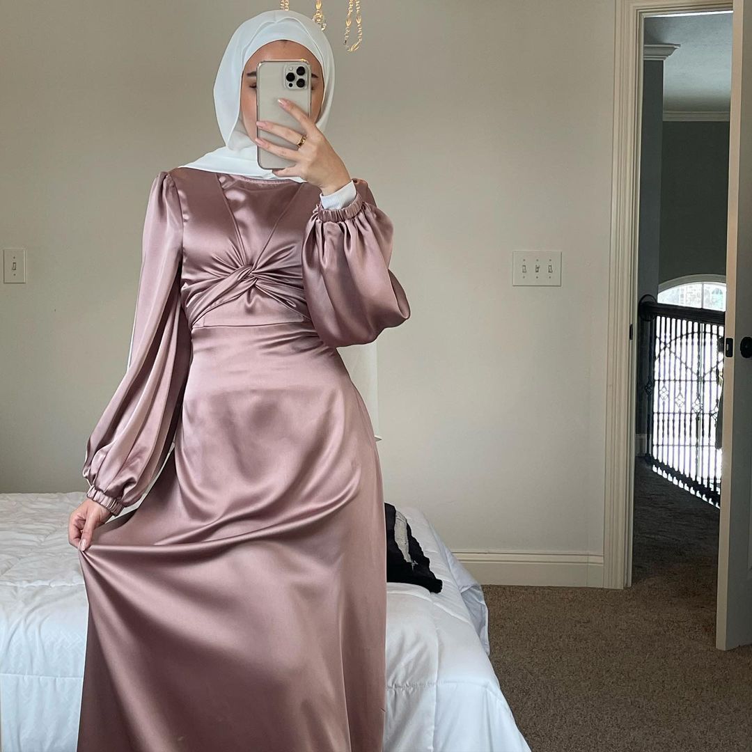 Hijab Robe en Satin