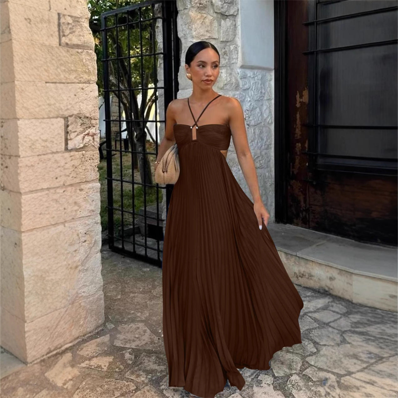 Robe plissé, pour soirée, club