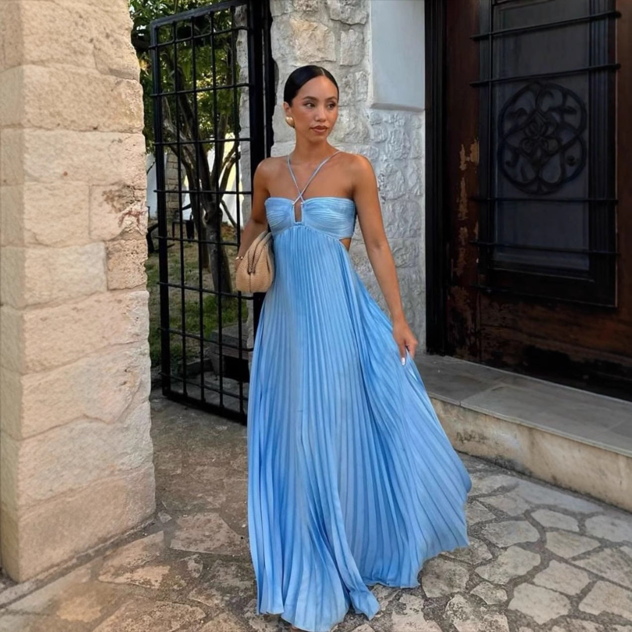 Robe plissé, pour soirée, club