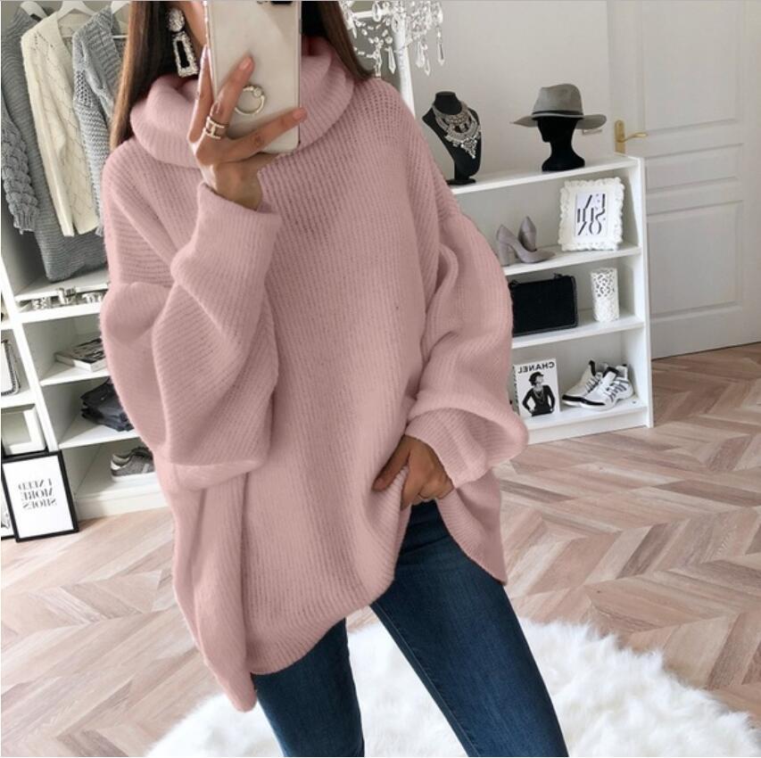 Pull à col roulé uni