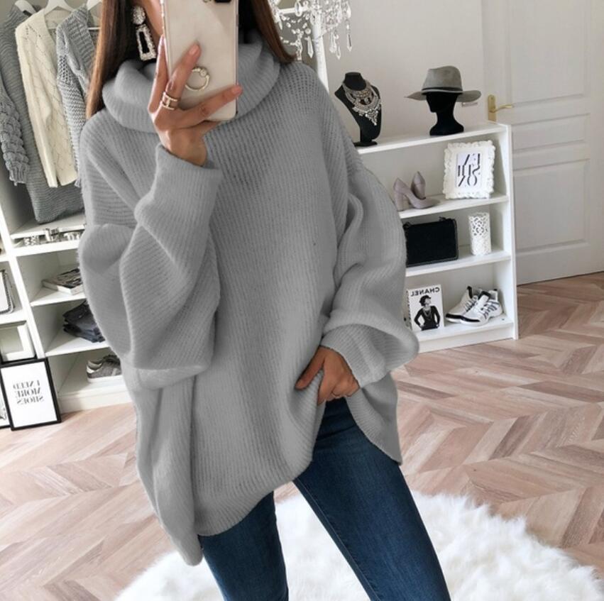 Pull à col roulé uni
