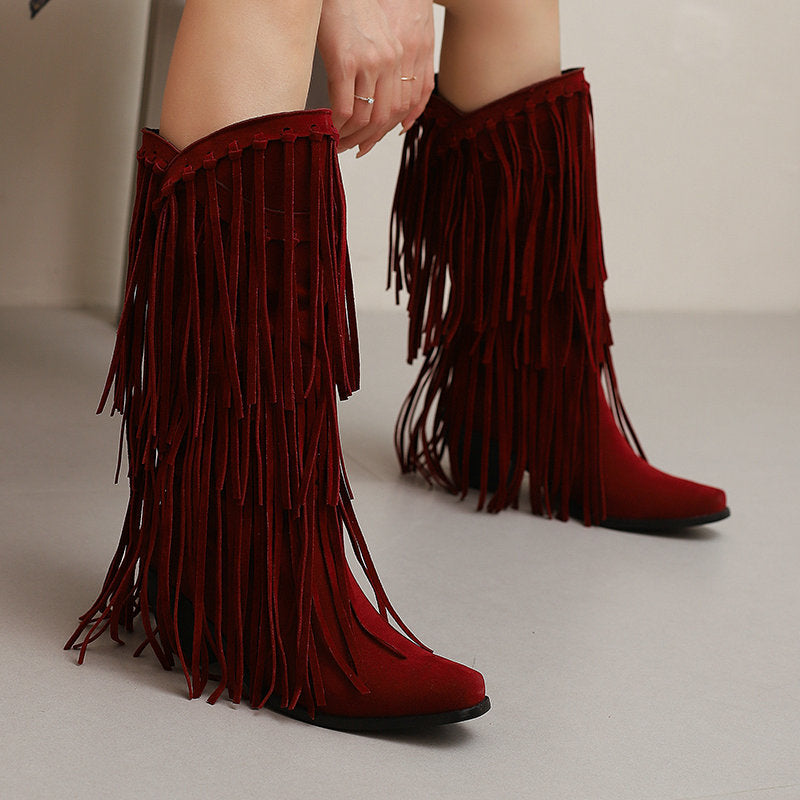 Bottes hautes tendances pour femmes, bottes d'automne et d'hiver