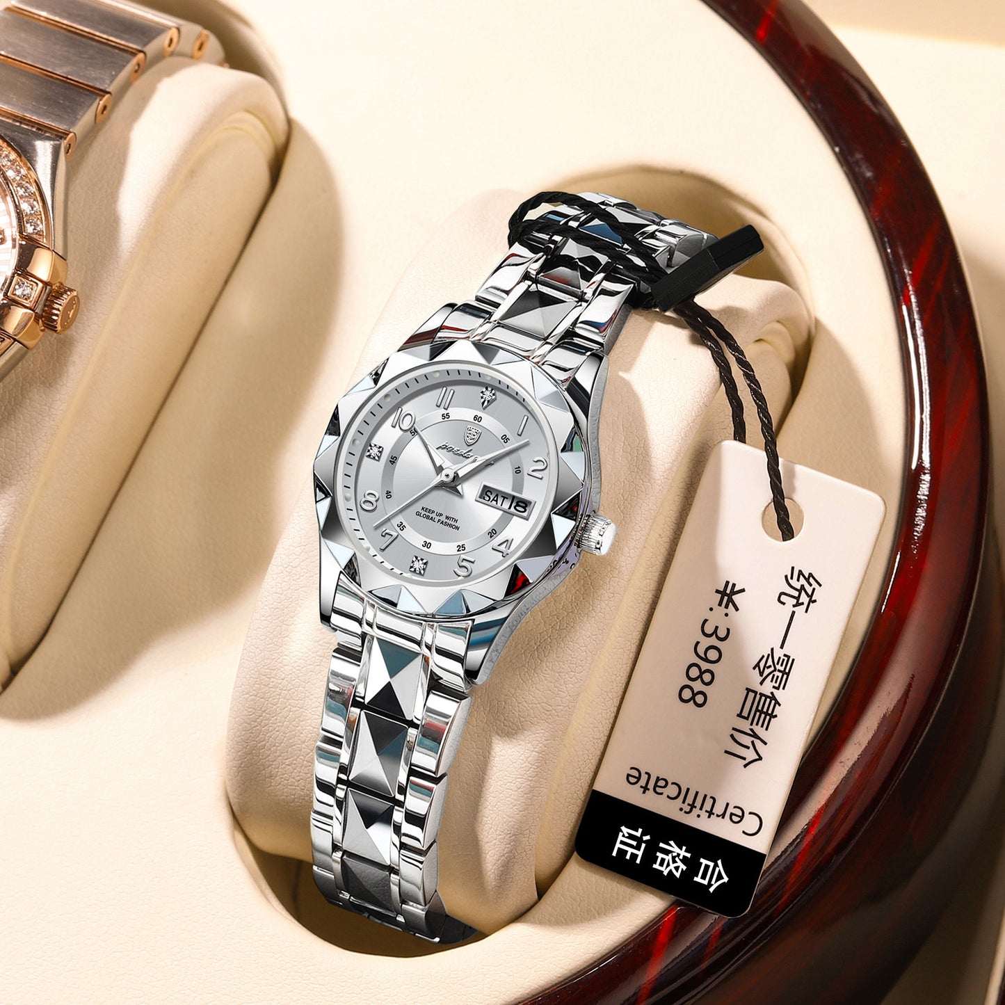 Montre à quartz lumineuse pour femme