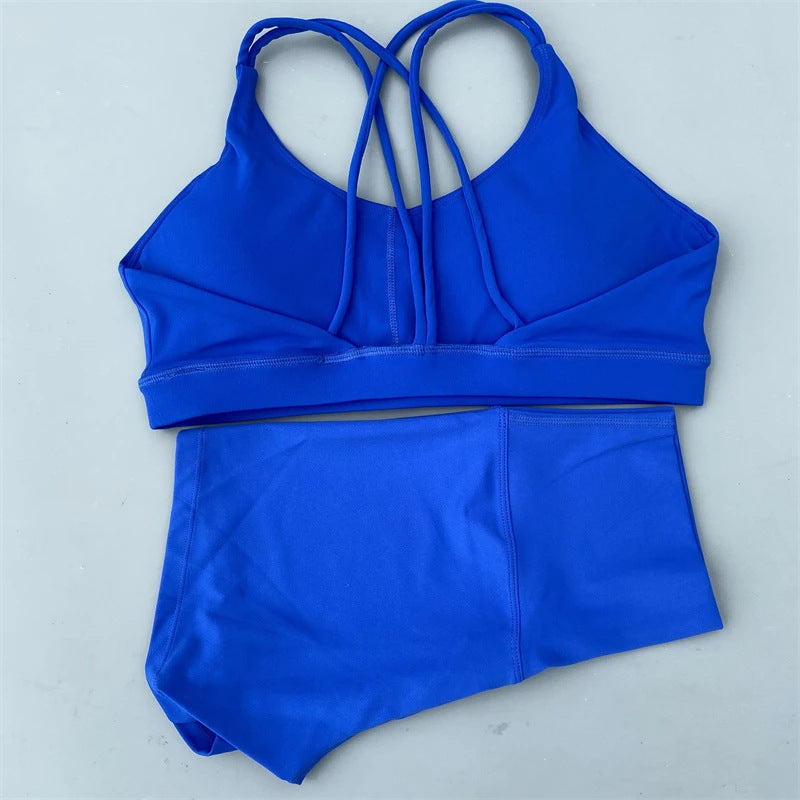 Ensemble de sous-vêtements de cyclisme et de yoga moulant pour femmes