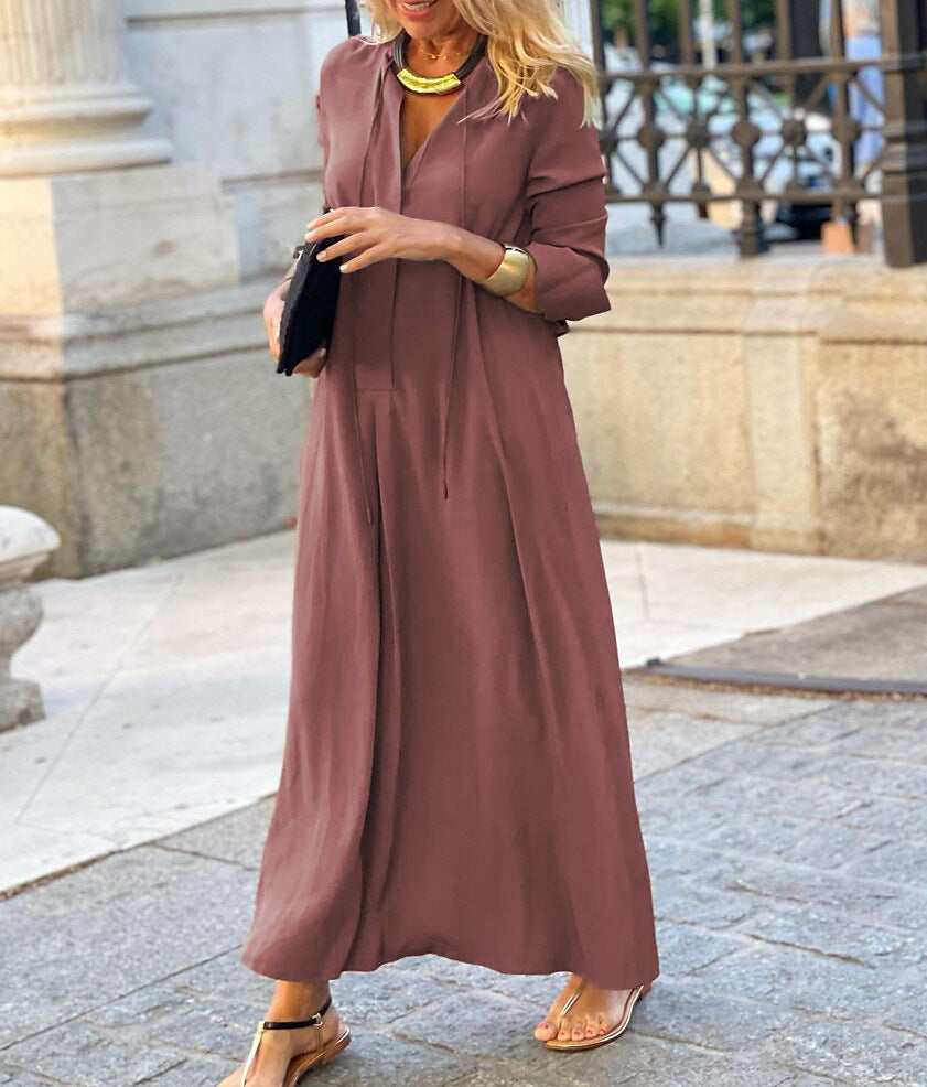Robe chemise à manches longues