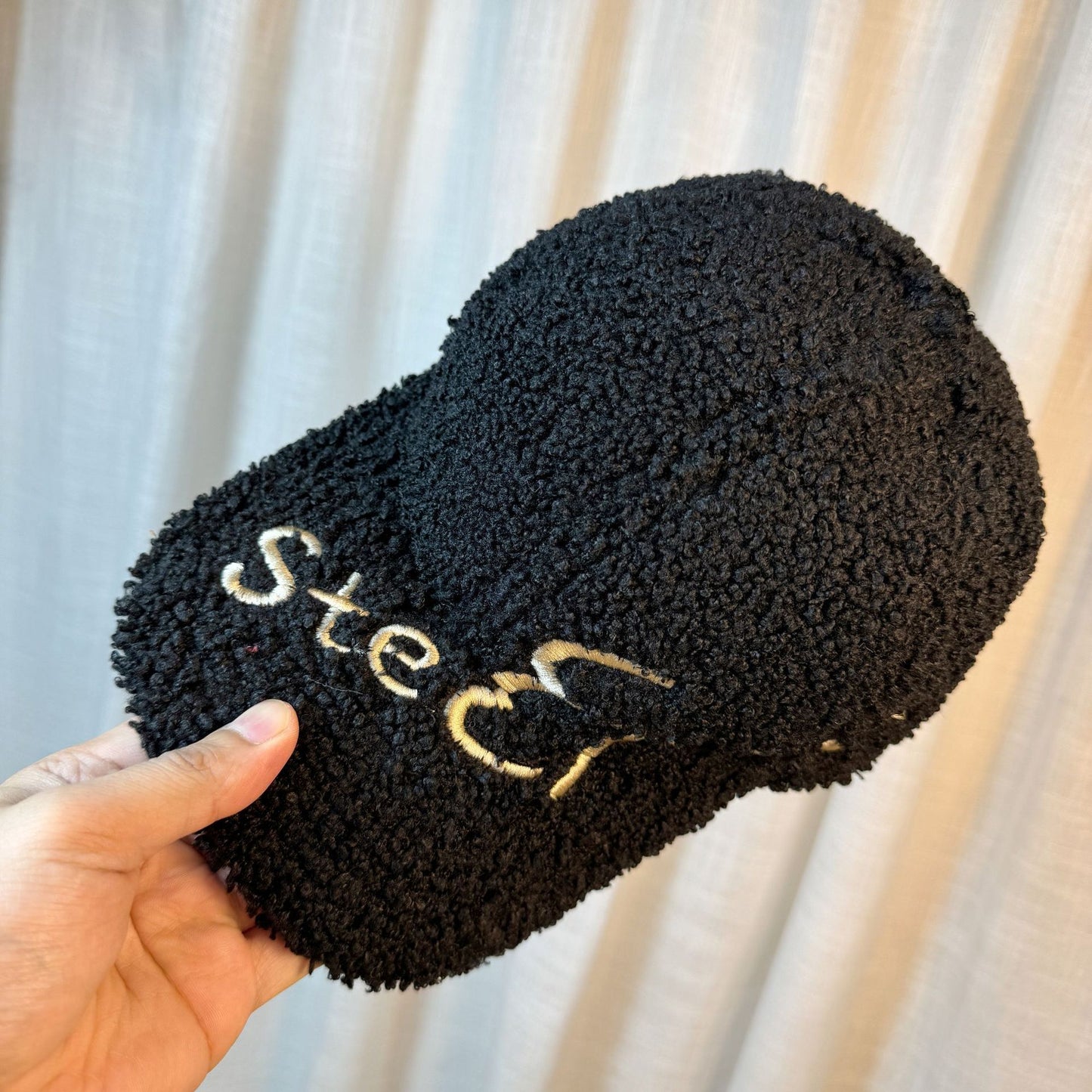 Casquette à visière en fourrure d'agneau chaude
