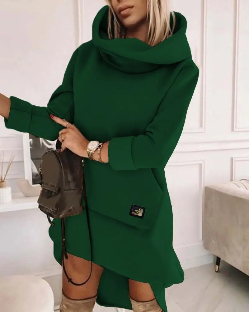 Pull ample capuche avec poche pour femme