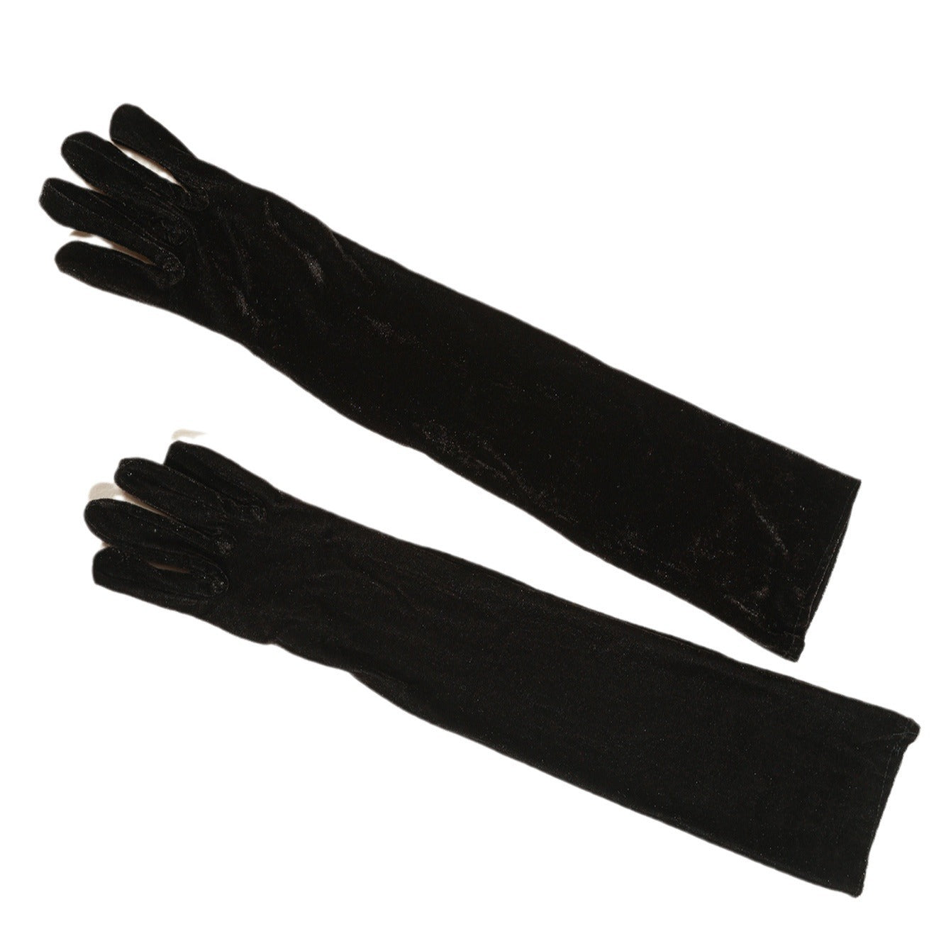 Gants de mariée en velours doré