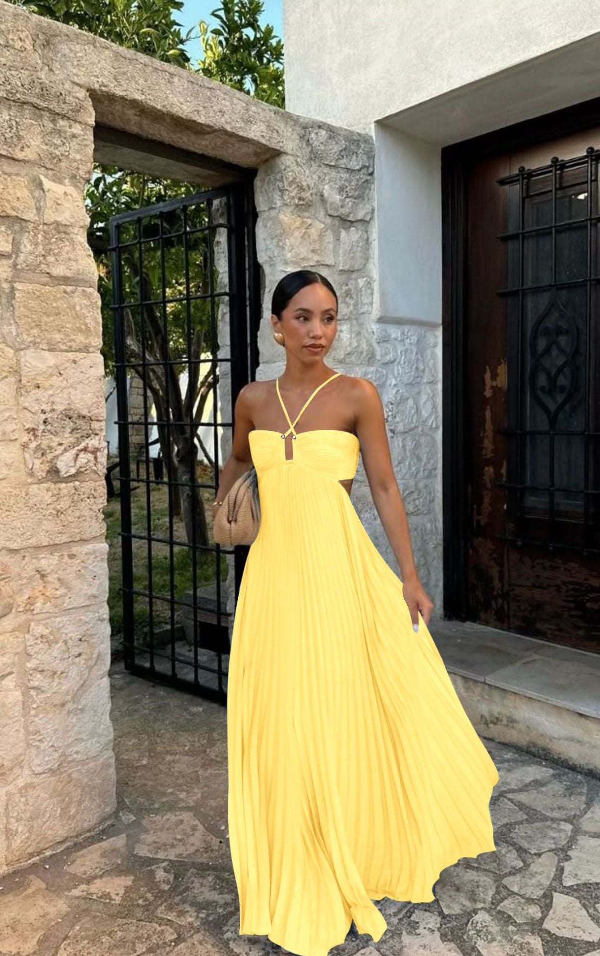 Robe plissé, pour soirée, club