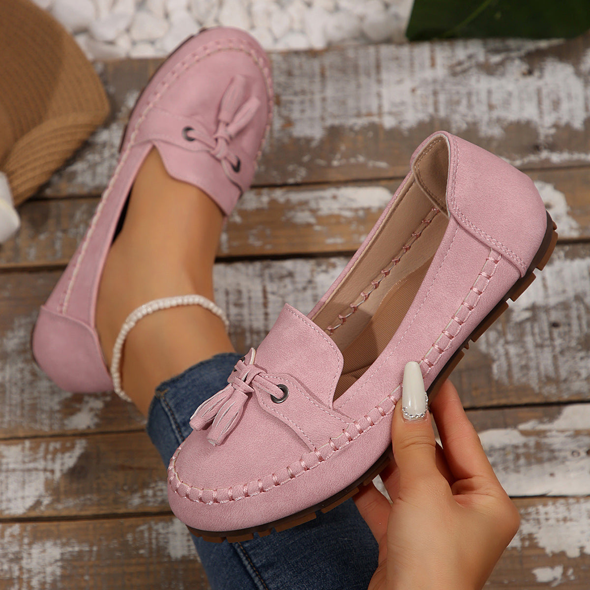 Chaussures plates tendance, antidérapantes, souples