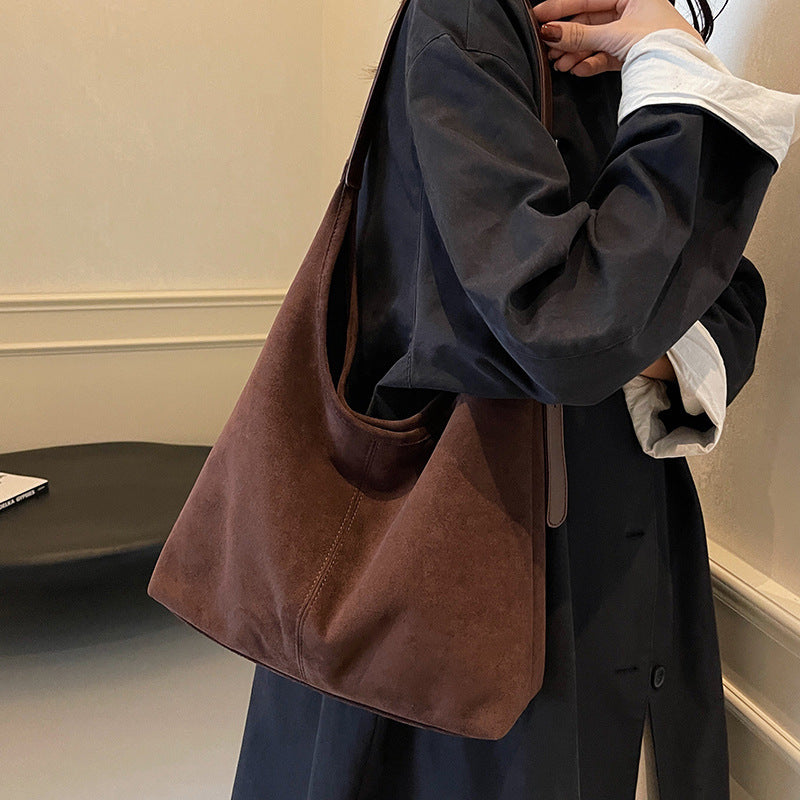 Sac seau en daim de grande capacité