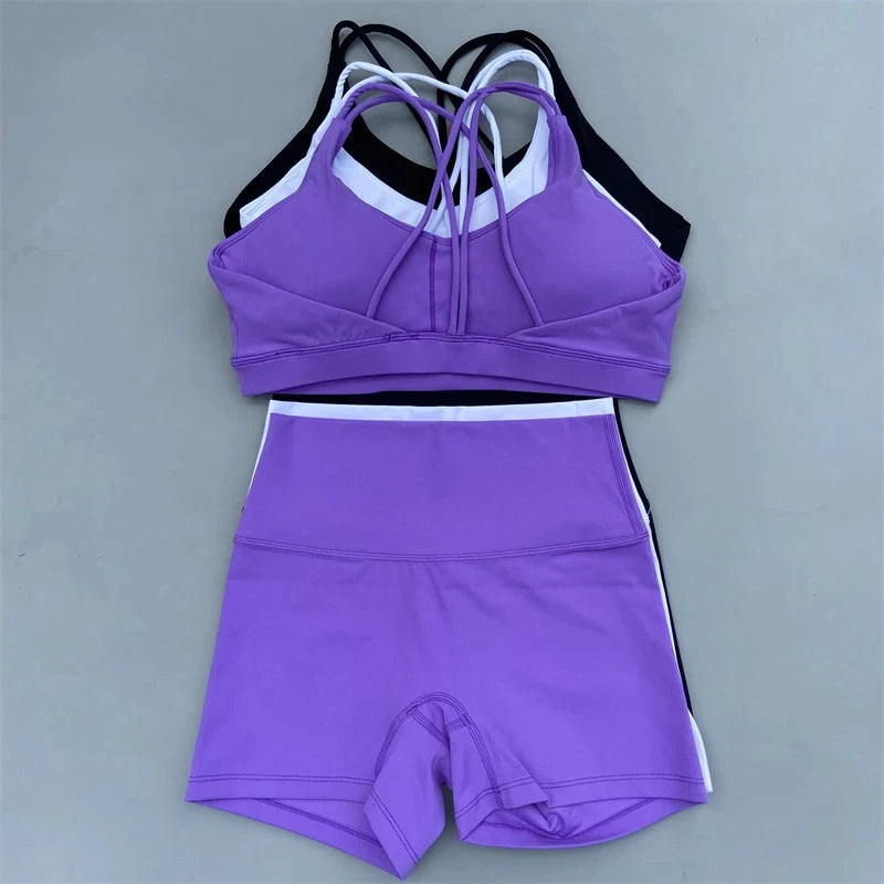 Ensemble de sous-vêtements de cyclisme et de yoga moulant pour femmes