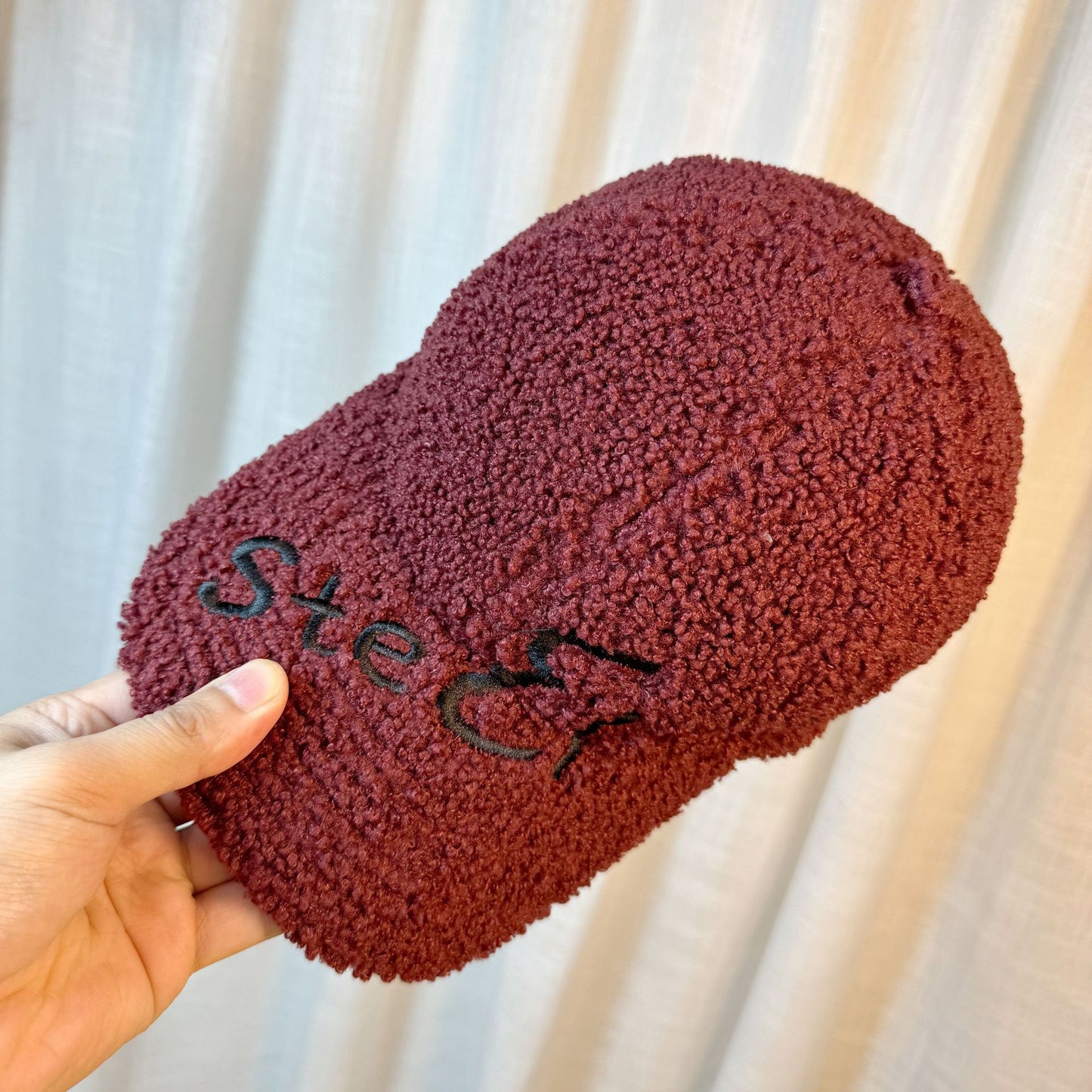 Casquette à visière en fourrure d'agneau chaude
