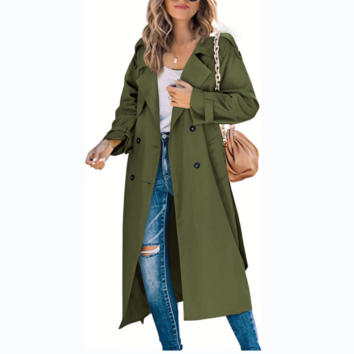 Veste coupe-vent décontractée de couleur unie pour femme