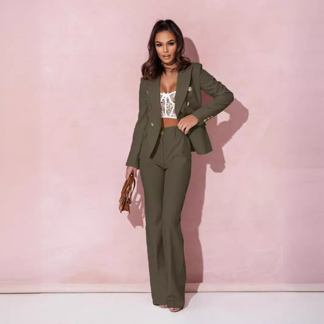 Costume d'affaires croisé pour femme
