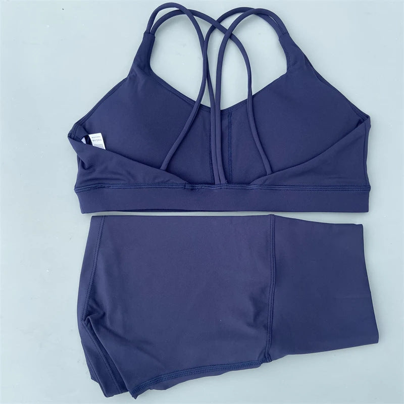 Ensemble de sous-vêtements de cyclisme et de yoga moulant pour femmes