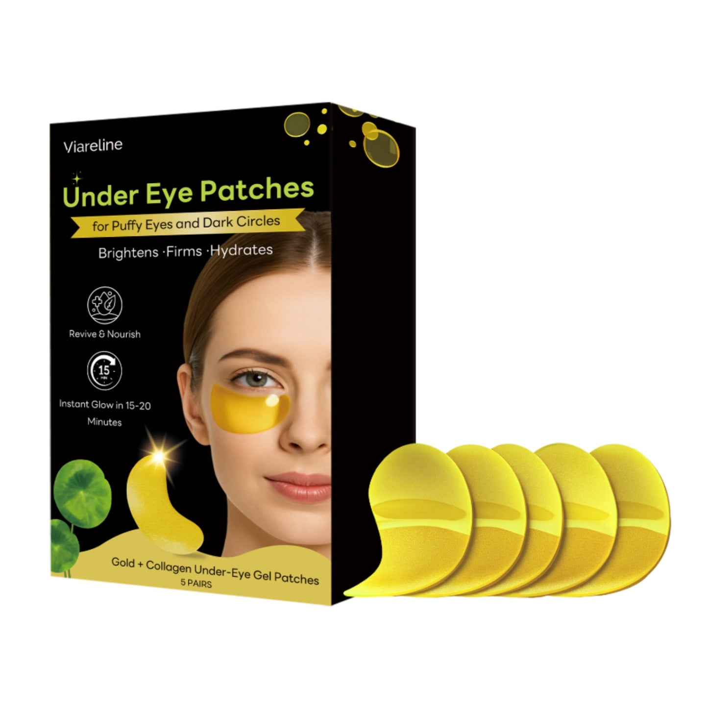 Masque contour des yeux doré anti-âge