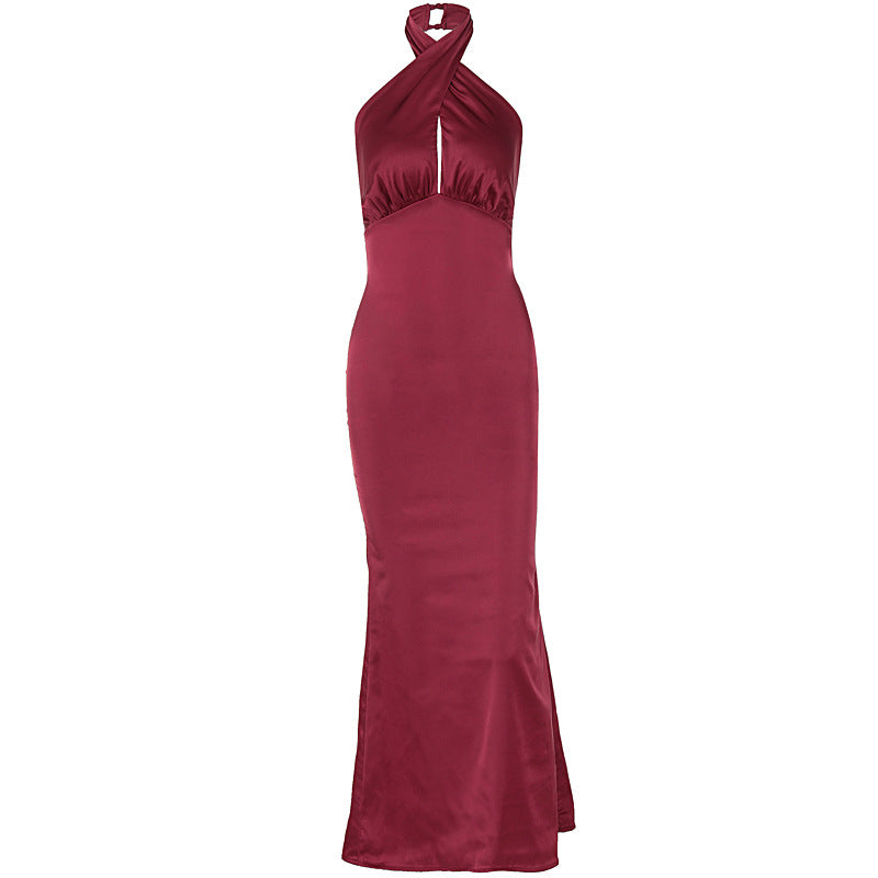 Robe élégante sans manches dos nu à la mode estivale