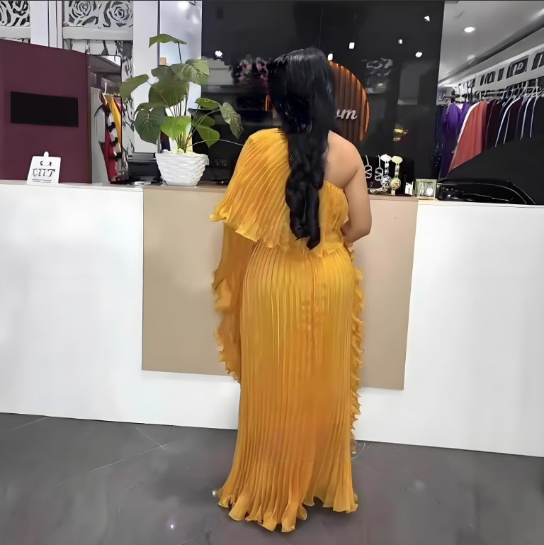 Robe de soirée élégante à une épaule et à la mode
