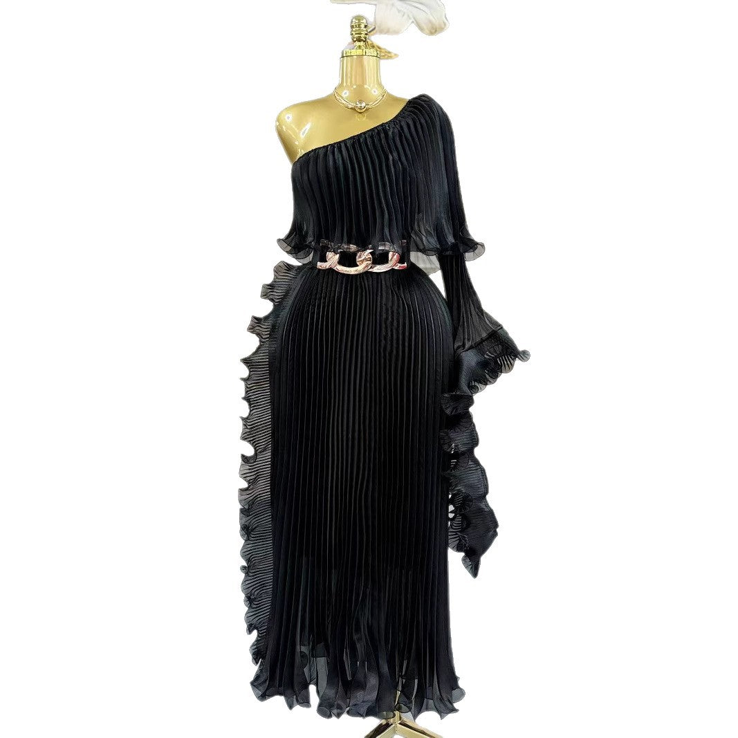 Robe de soirée élégante à une épaule et à la mode
