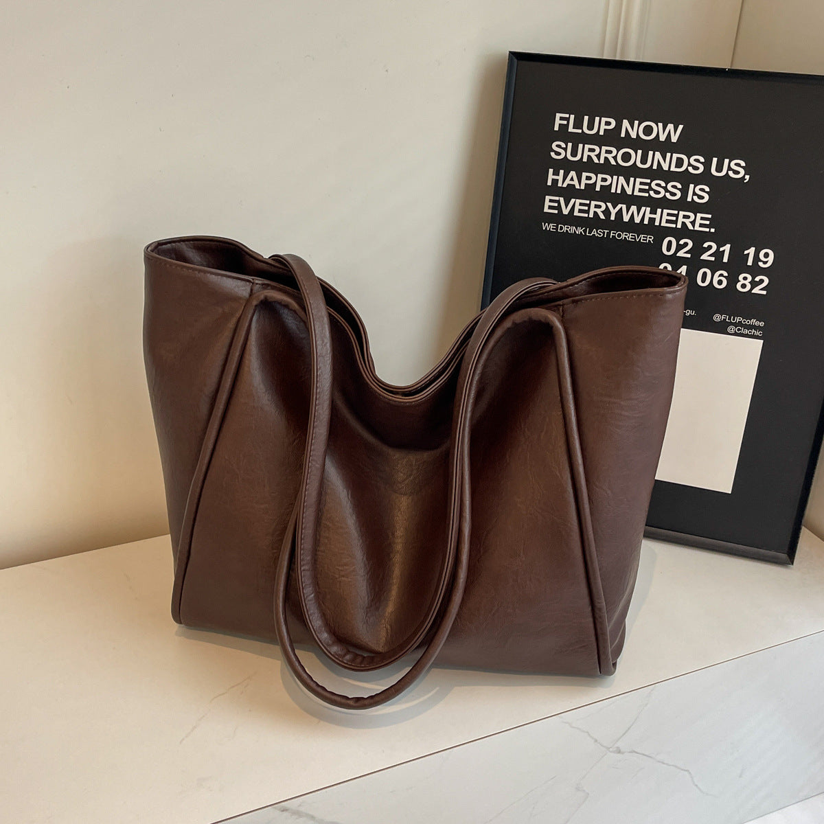 Sac à bandoulière en cuir souple