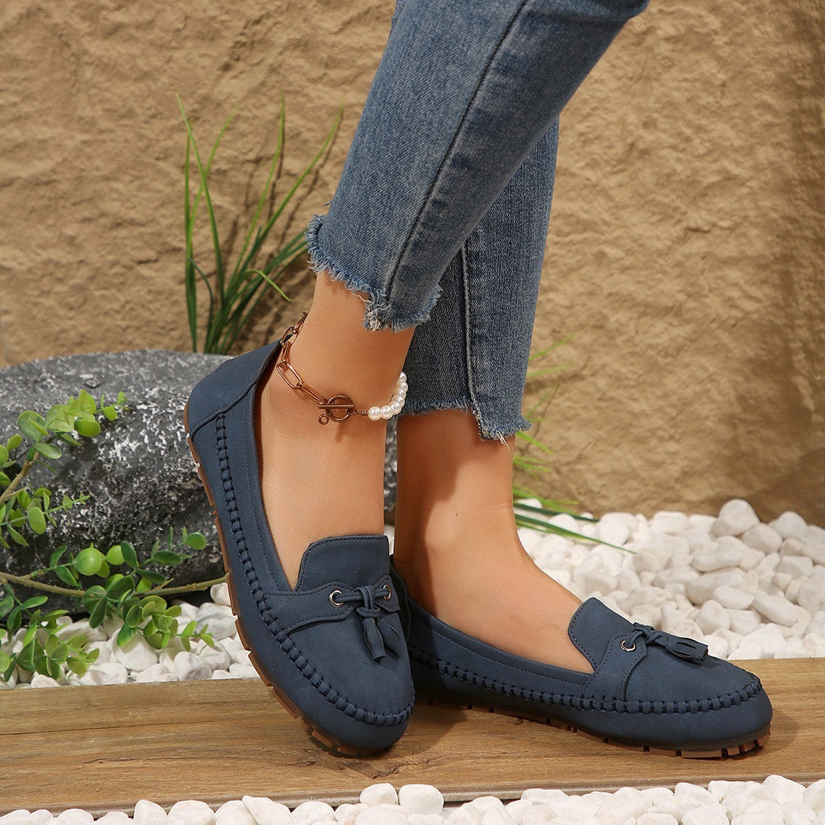 Chaussures plates tendance, antidérapantes, souples