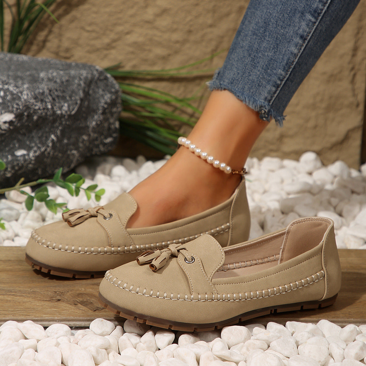 Chaussures plates tendance, antidérapantes, souples