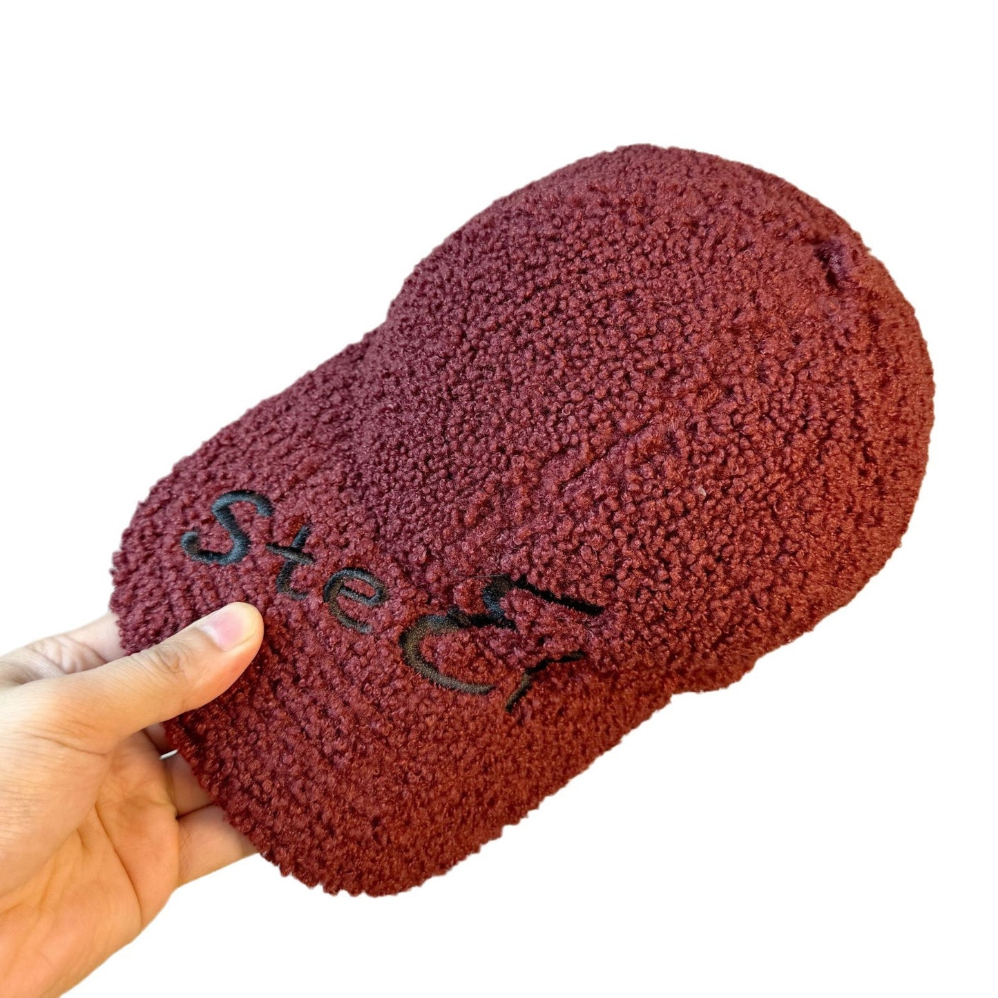 Casquette à visière en fourrure d'agneau chaude