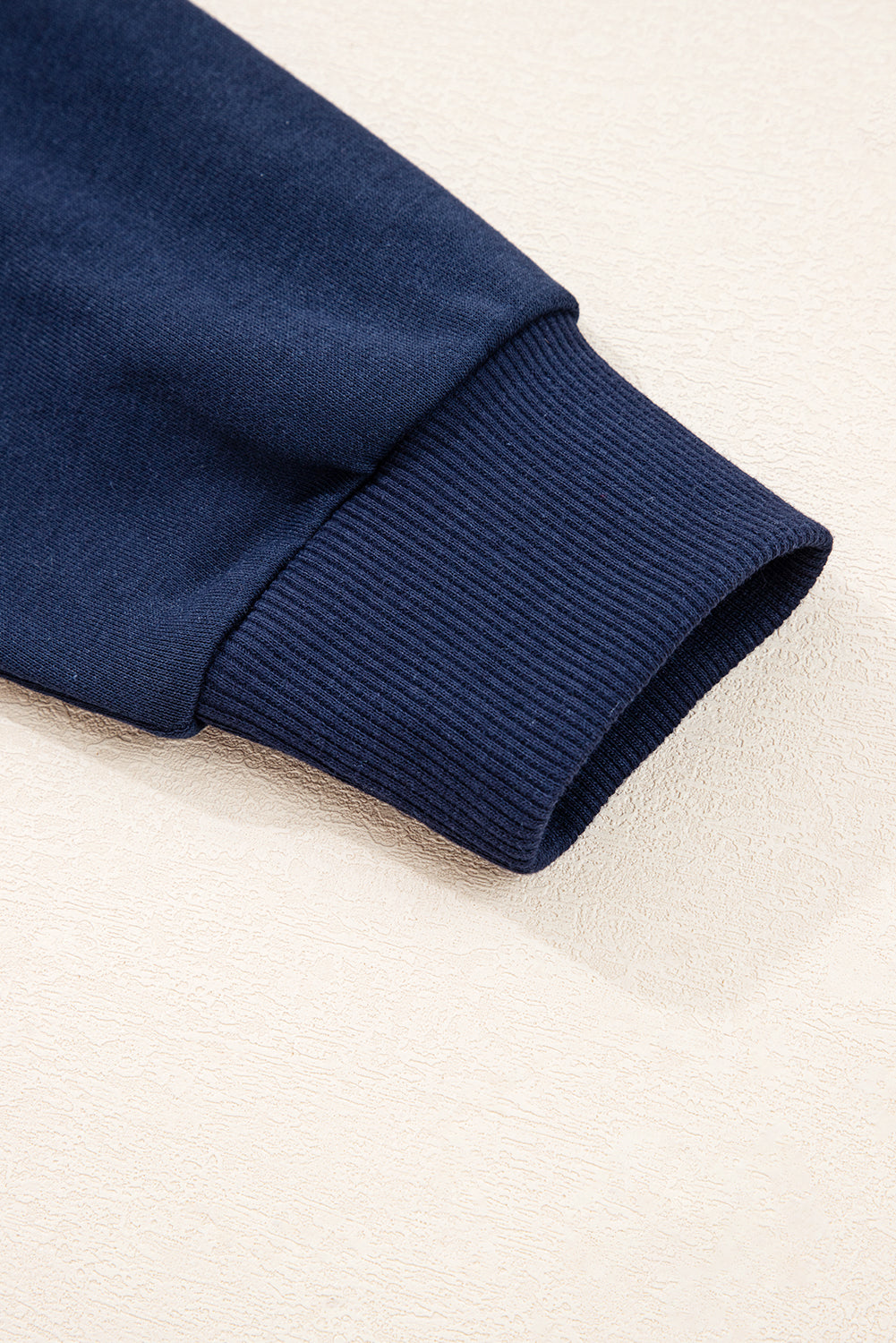 Sweat à épaule de détail à rayures à rayures Varsity Blue Navy