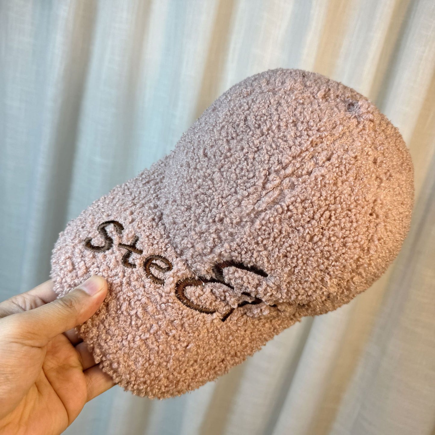 Casquette à visière en fourrure d'agneau chaude