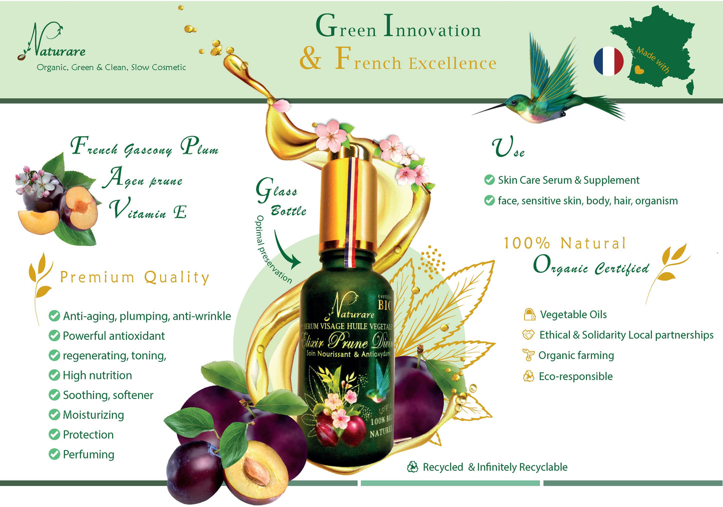 Elixir Sérum Huile Végétale Complément Alimentaire DUO PACK