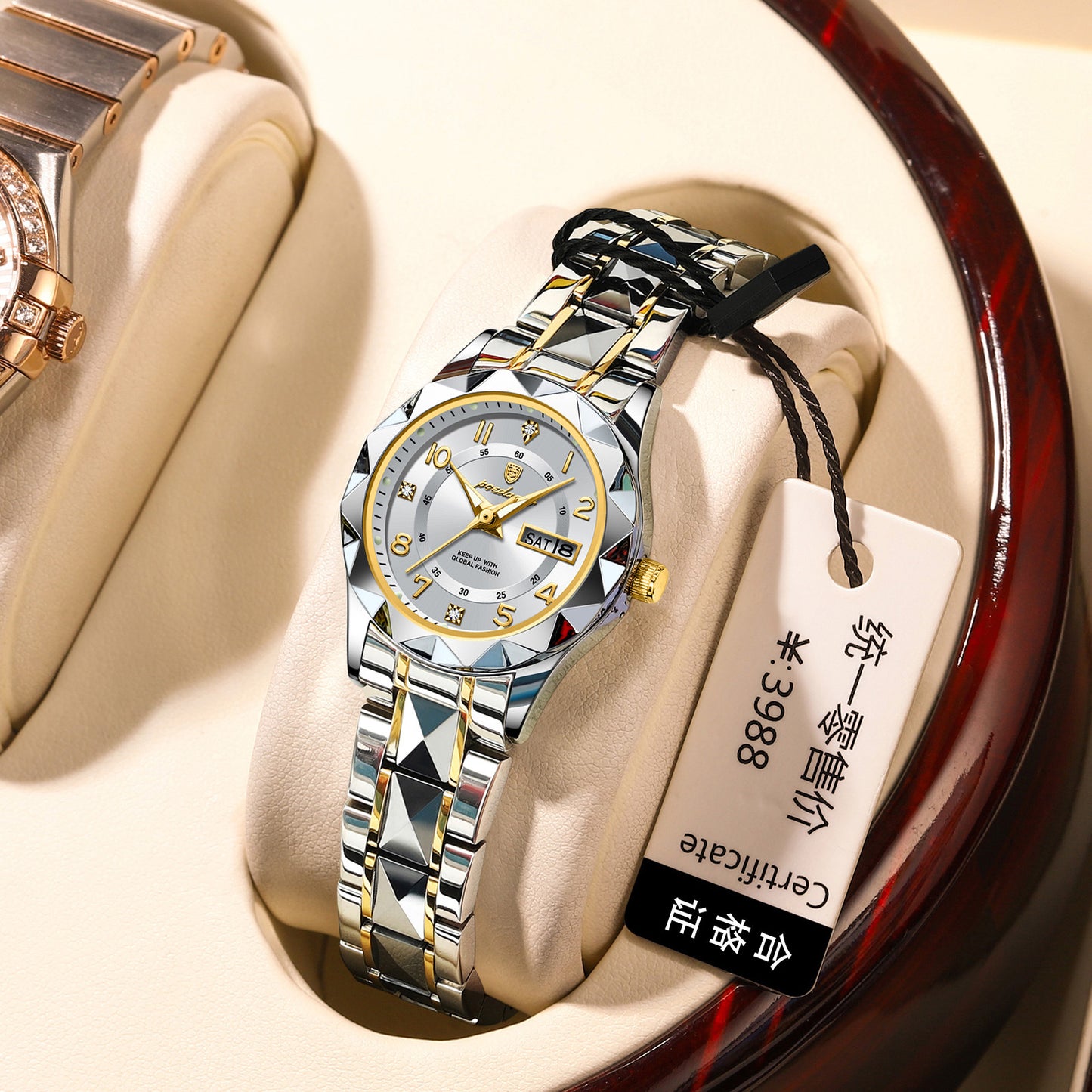 Montre à quartz lumineuse pour femme