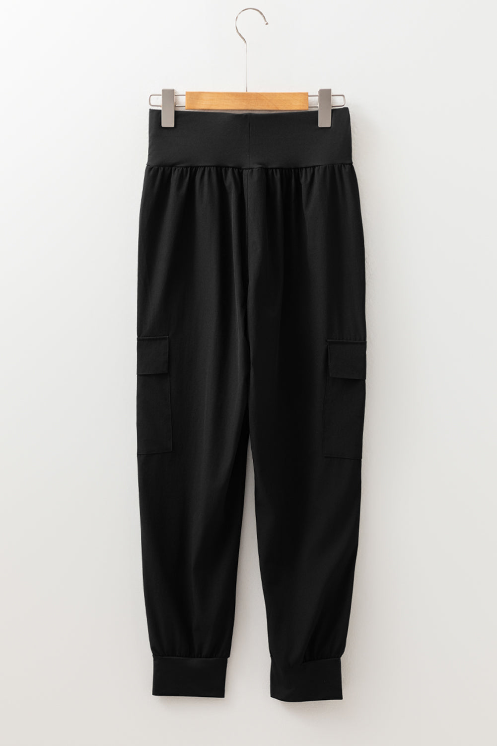 Pantalon de jogging de cargaison à rythme à la taille haute et à empoche élastique