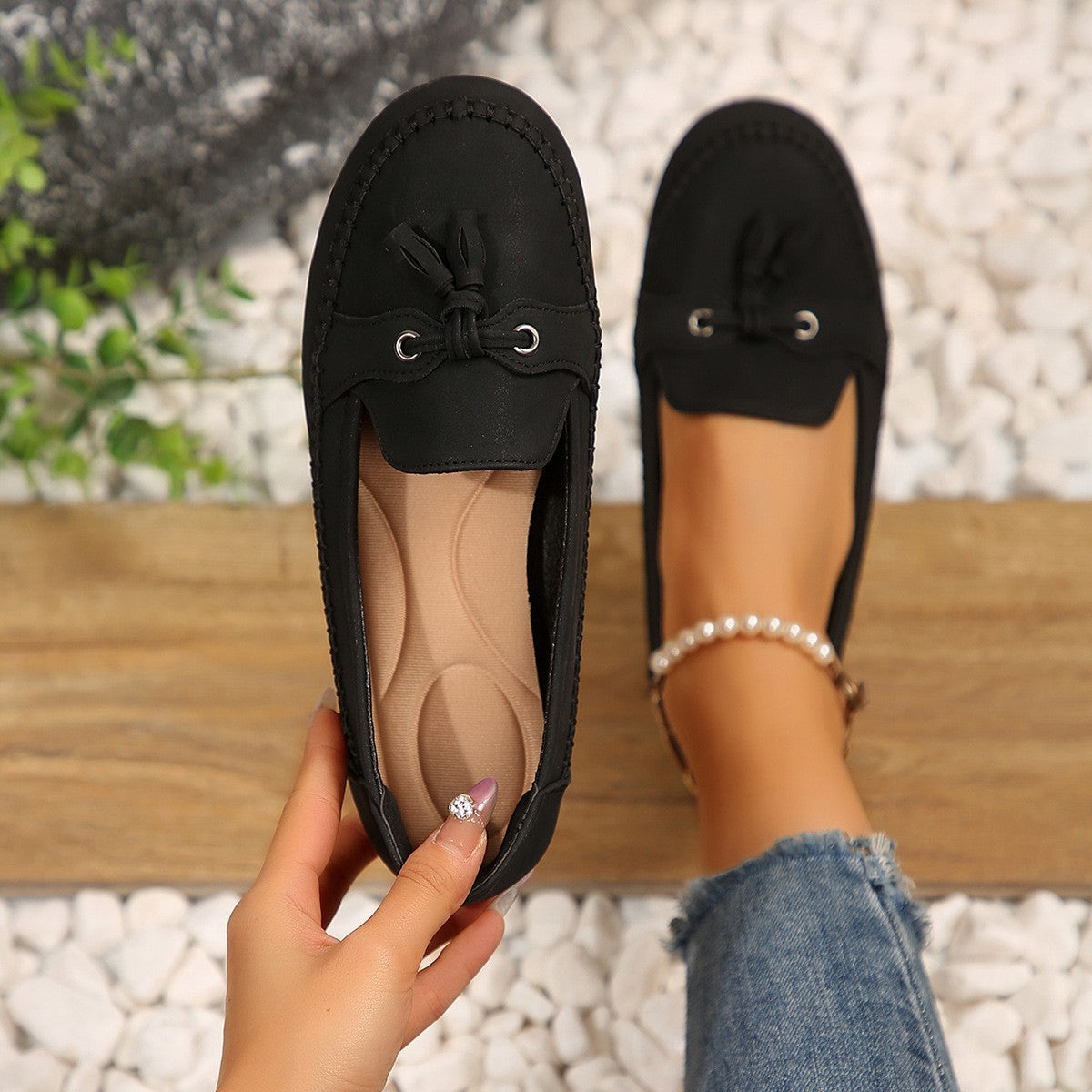 Chaussures plates tendance, antidérapantes, souples