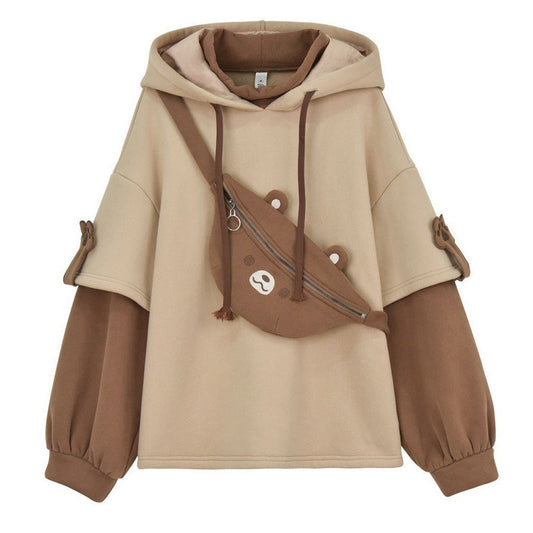 Pull ample épais en velours pour femme