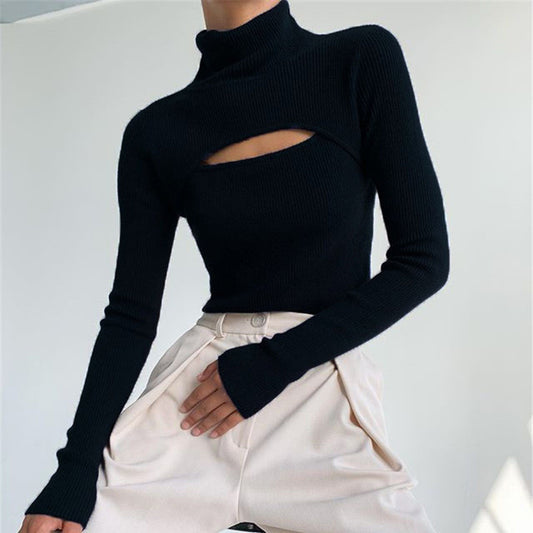 Pull tricot creux femme