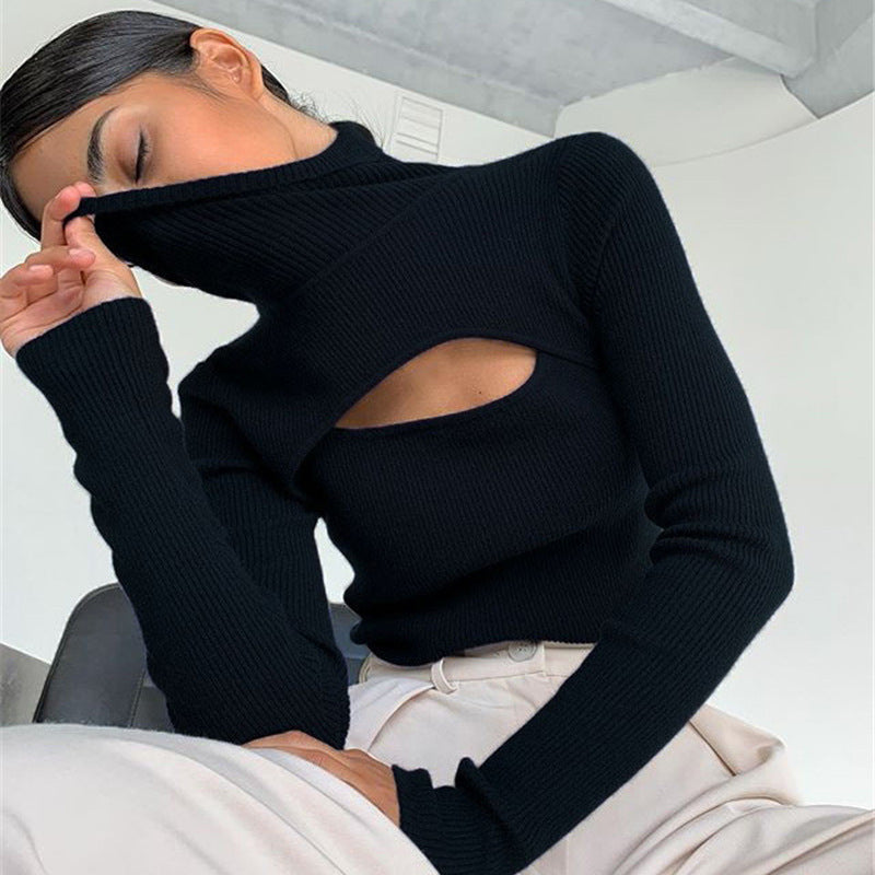 Pull tricot creux femme