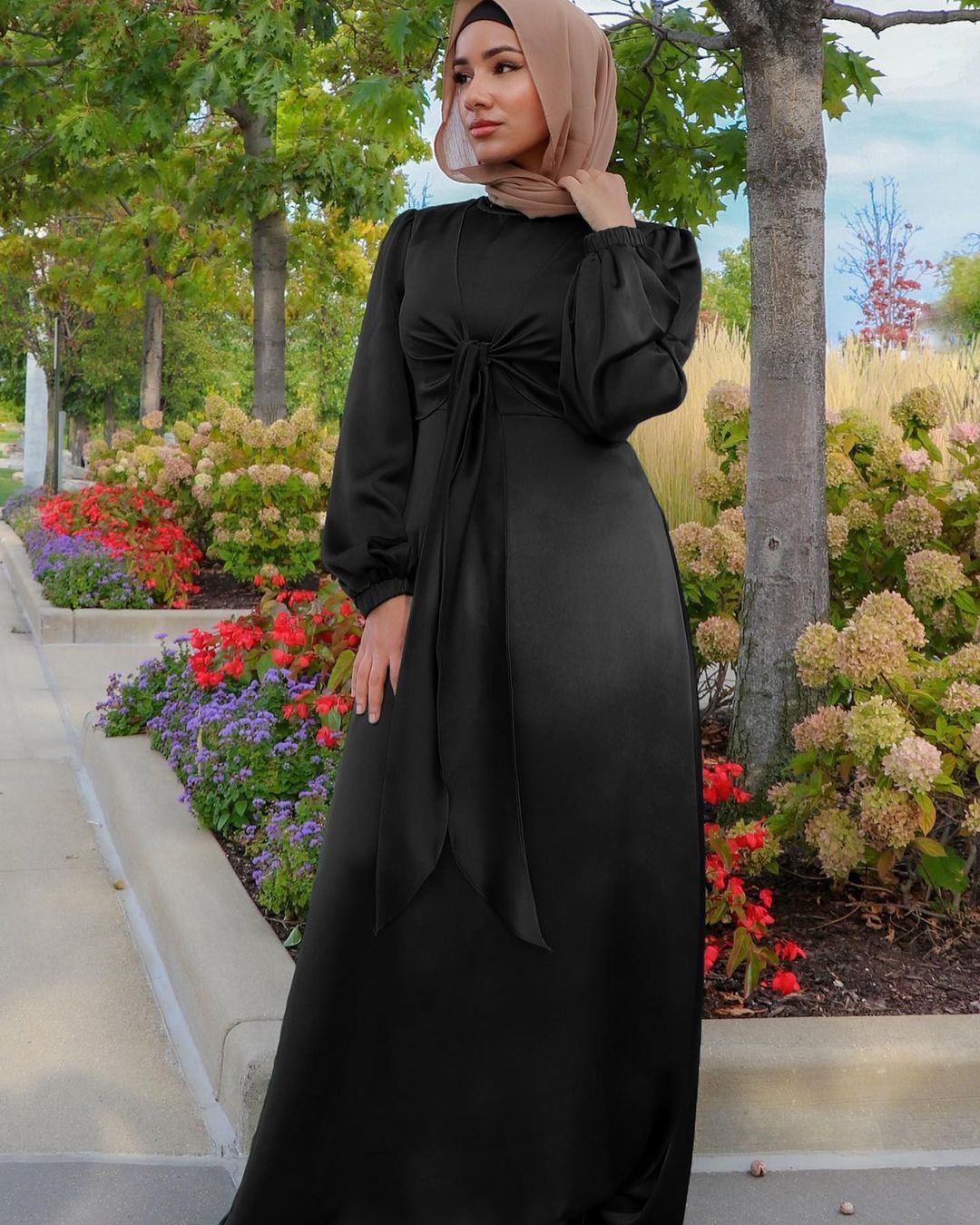 Hijab Robe en Satin