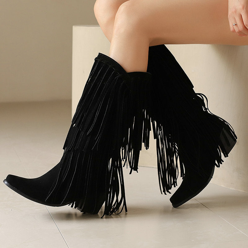Bottes hautes tendances pour femmes, bottes d'automne et d'hiver