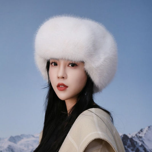 Casquette coupe-vent épaisse et chaude en fourrure Ushanka