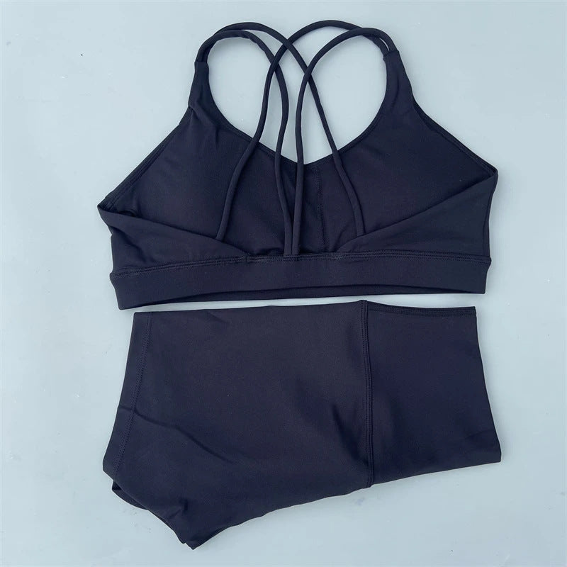 Ensemble de sous-vêtements de cyclisme et de yoga moulant pour femmes
