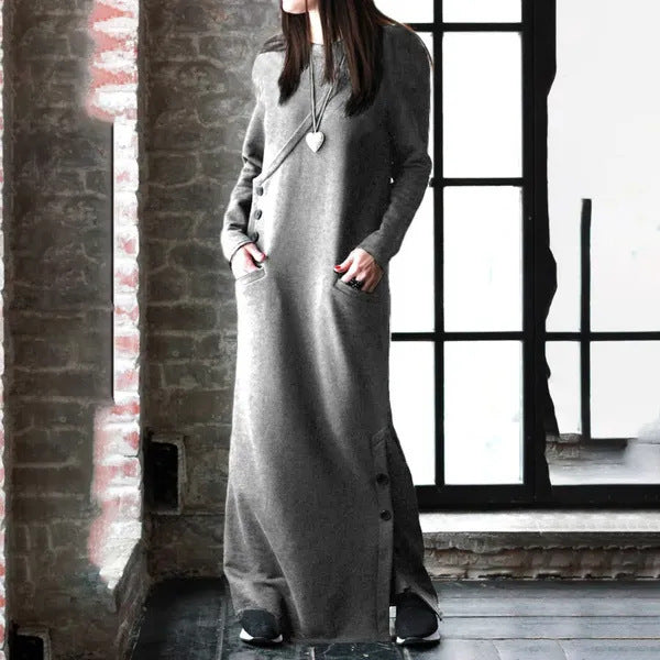 Robe pull fourreau ajustée européenne et américaine automne et hiver