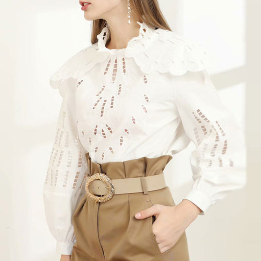 Chemise à col montant  femme
