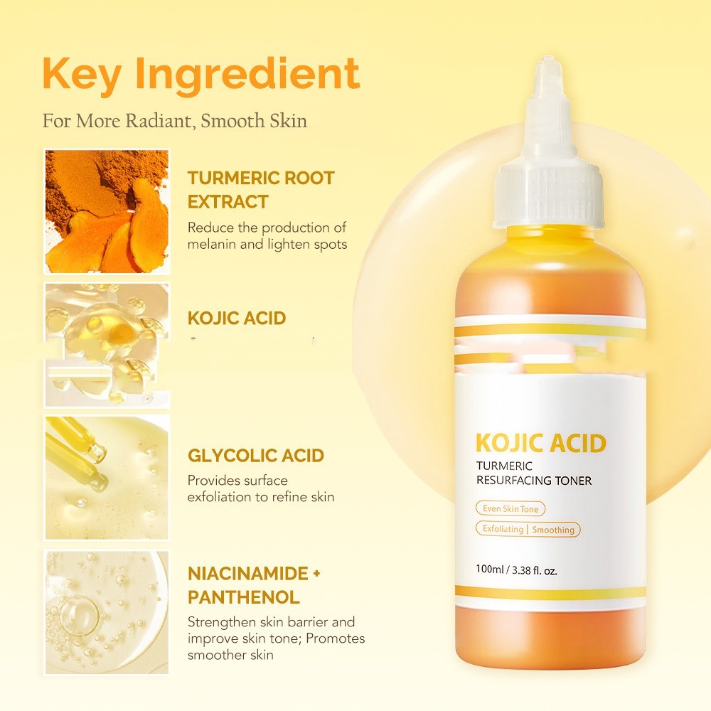 Lotion hydratante pour le visage au gingembre et à l'acide kojique