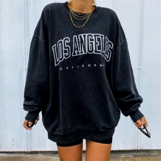 Sweat imprimé lettre femme