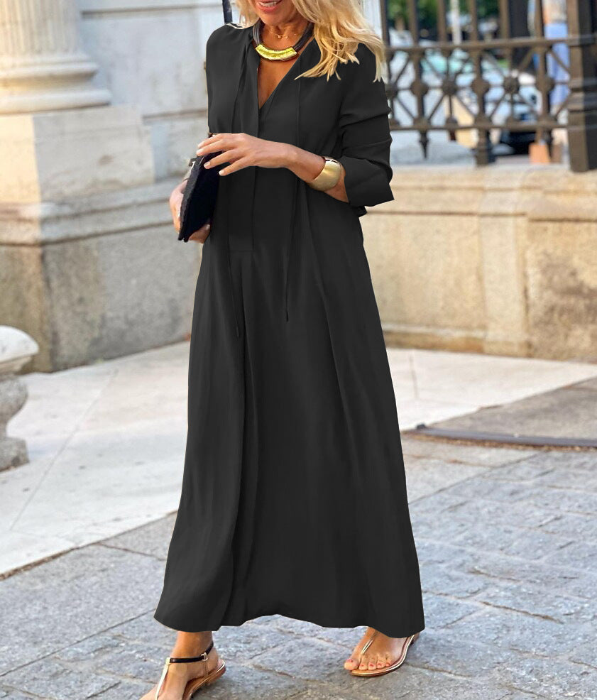 Robe chemise à manches longues