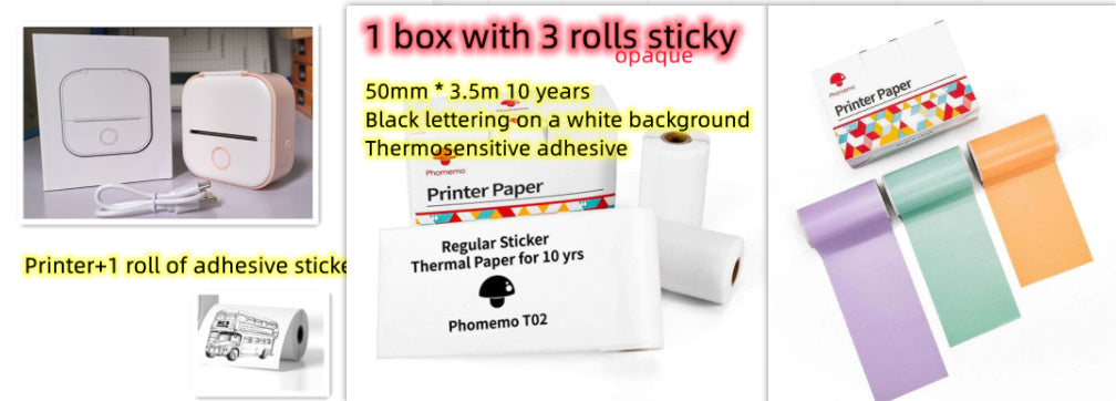 Mini-imprimante d'étiquettes thermique portable
