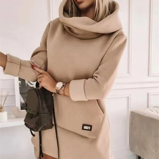 Pull ample capuche avec poche pour femme